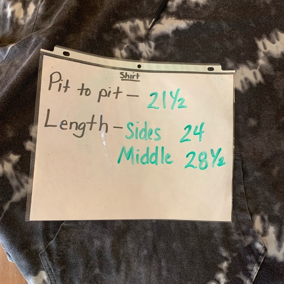 Hollister Hoodie Men’s Large Black and White Tie-Dye Pocket Short Sleeveless - Picture 7 of 9